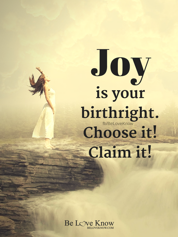 Joy is our birthright